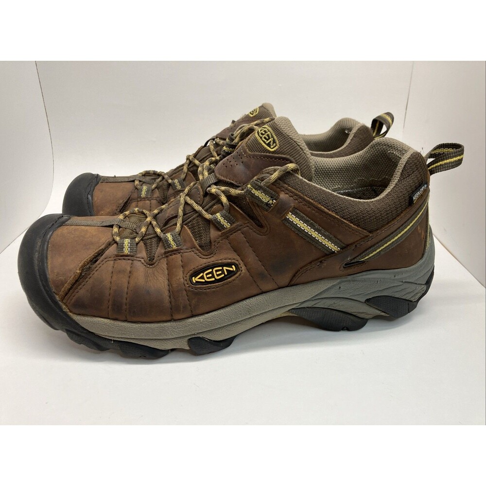 KEEN Men’s Size 13 M Targhee II Waterproof 1008417 Cascade brown Golden Yellow